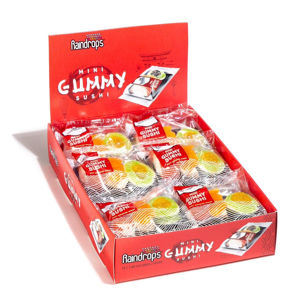 Raindrops Mini Gummi Sushi, 1.40oz, 12ct Case