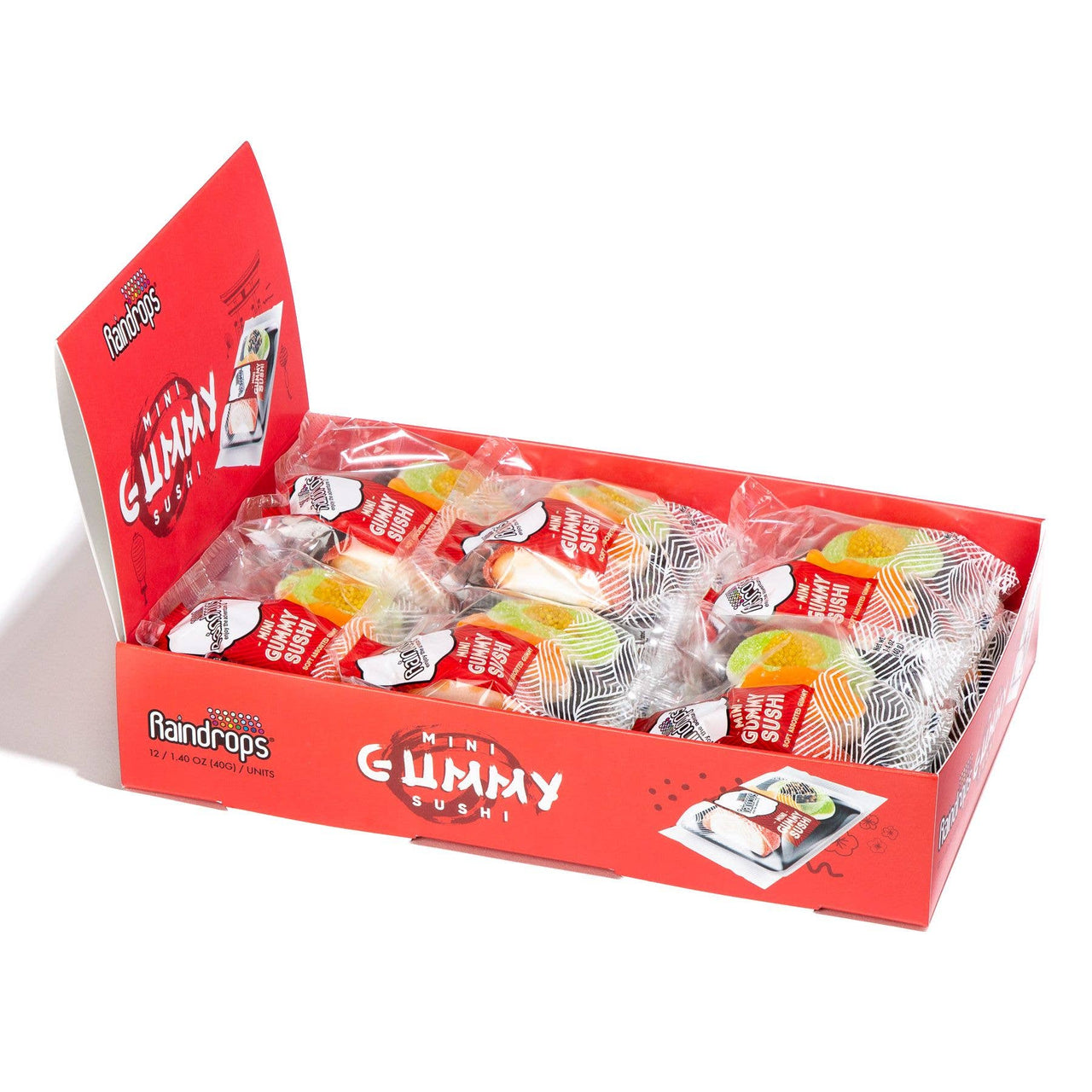 Raindrops Mini Gummi Sushi, 1.40oz, 12ct Case