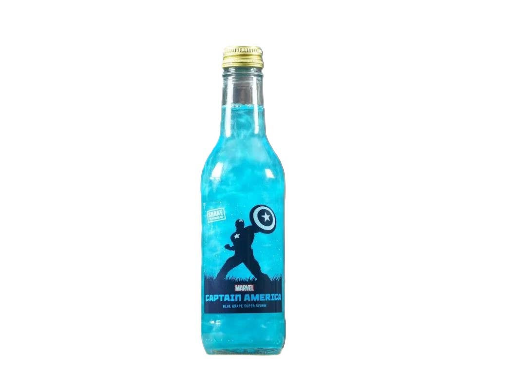 Marvel Captain America, Blue Grape Potion Soda 12ct Glass