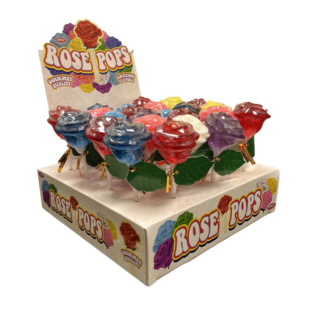 Espeez, Assorted Rose Pops, 24ct