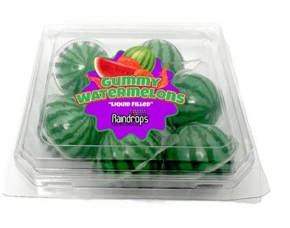 Raindrops Gummy Liquid Filled Watermelons, 8ct Display