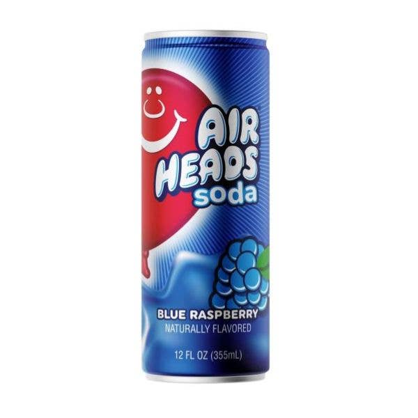 Airheads Soda - Blue Raspberry, 12oz can