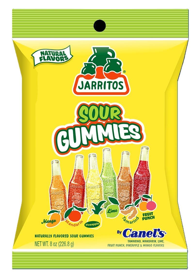 Jarritos Sour Gummies 8oz Peg Bag, 12ct