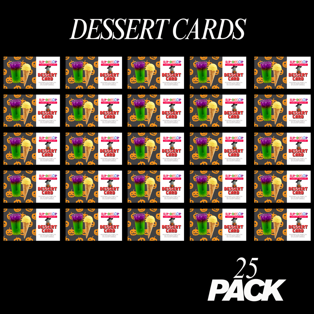 Halloween Dessert Cards - 25 Pack