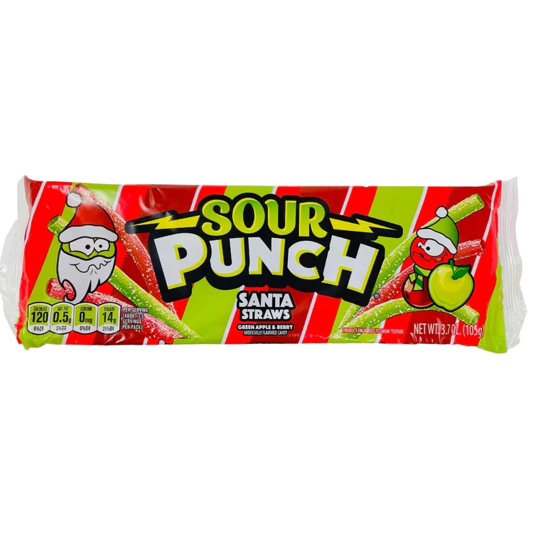 Sour Punch Straws Santa