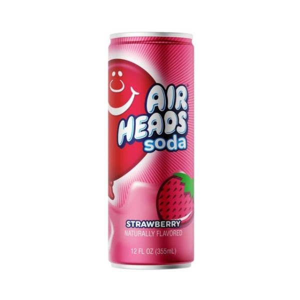 Airheads Soda - Strawberry, 12oz can,