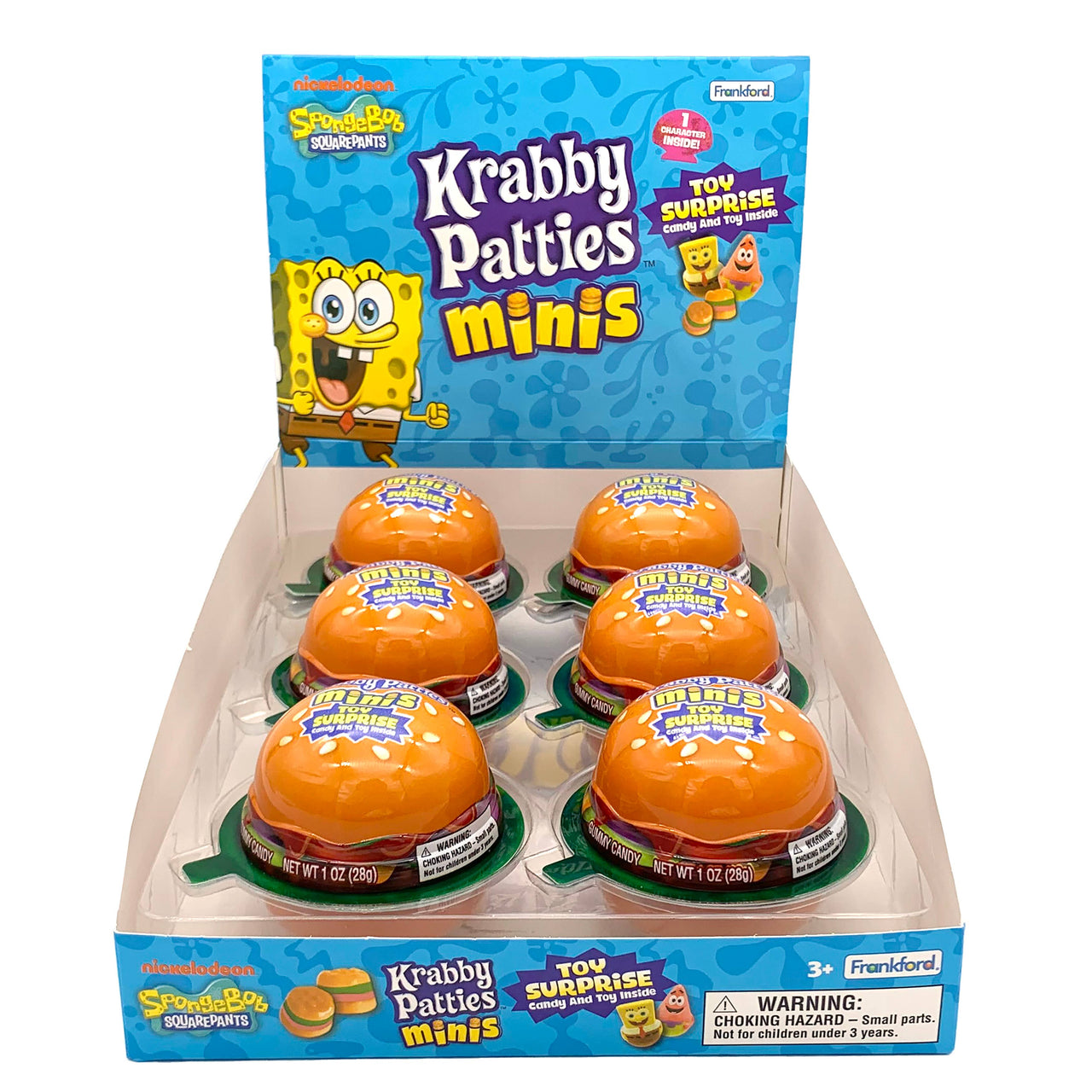 Krabby Patties Mini Candy & Toy Surprise, 6ct
