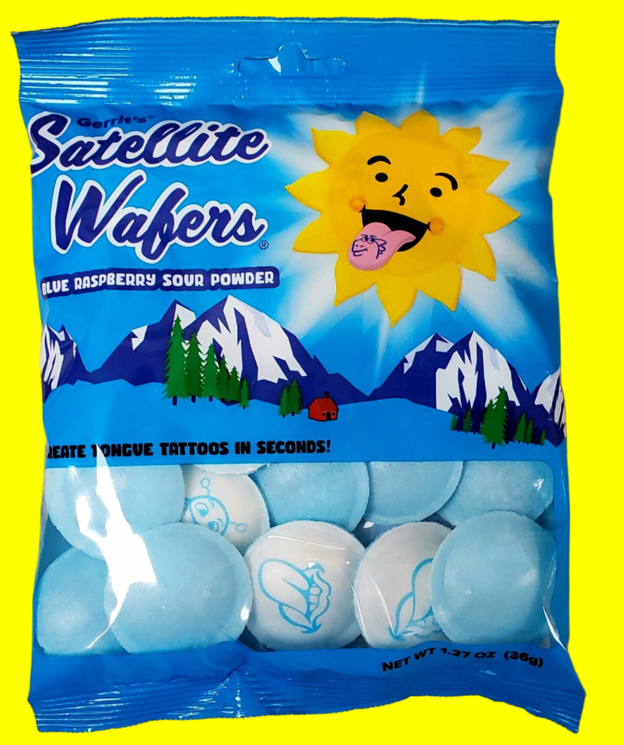 Satellite Wafers with Tongue Tattoo