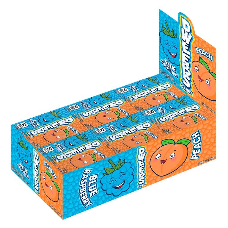 Dweebs Candy Blue Raspberry & Peach 1.6oz, 24ct
